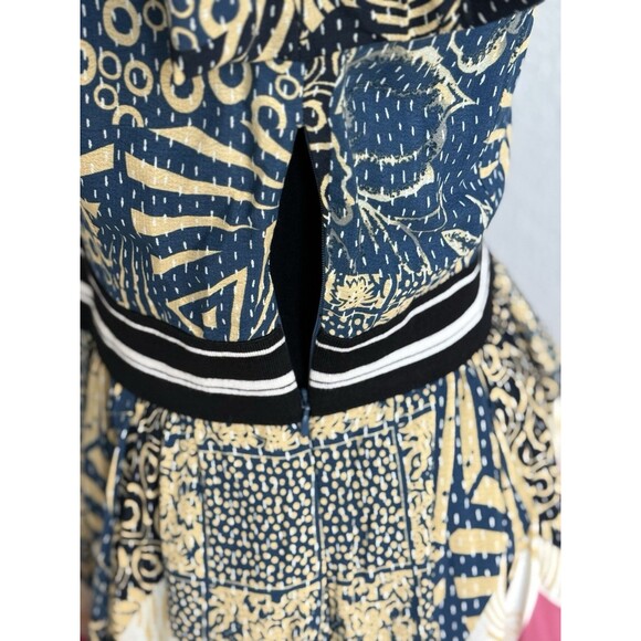 Maeve Anthropologie Sporty Chevron Dress Women’s 6 Graphic Print Fit And Flare - Picture 6 of 14